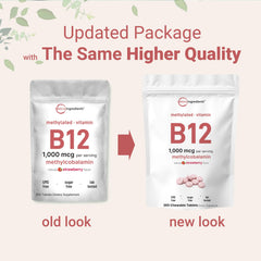 Micro Ingredients B12 chewables daily pouch emphasizes convenient one-a-day option