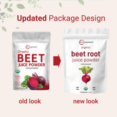 Micro Ingredients beet root powder texture close-up highlights fine, easy-to-mix powder.