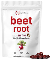 Micro Ingredients Beet Root Softgel bottle for daily stamina and nitric oxide support.