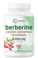Micro Ingredients Berberine with Ceylon Cinnamon bottle for daily heart wellness