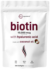 Micro Ingredients Biotin 10000mcg softgels for hair and nails