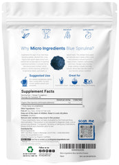 Micro Ingredients blue spirulina powder stirred into a luminous shake