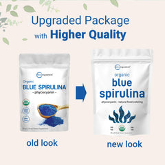 Micro Ingredients Blue Spirulina Powder blends into smoothies for color and protein.