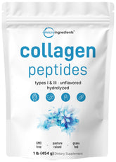 Micro Ingredients bovine collagen powder in 1lb package for easy daily mix.