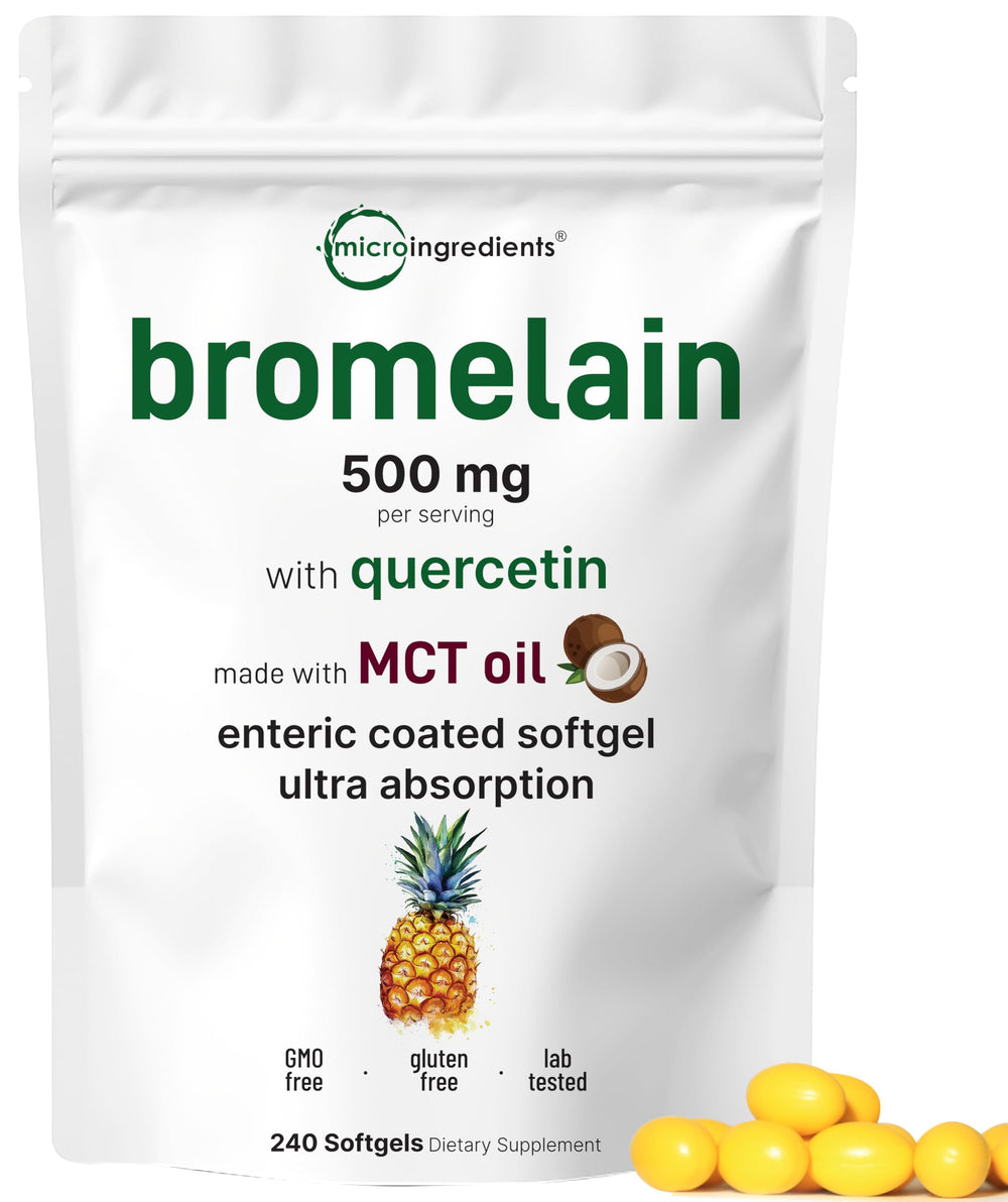 Micro Ingredients bromelain 500mg softgels with enteric protection for digestion support