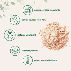 Micro Ingredients Camu Camu powder mixed into smoothie for vibrant color