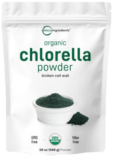Micro Ingredients chlorella powder package front, ideal for daily green smoothies