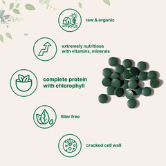 Micro Ingredients chlorella tablets label organic non-GMO guarantee