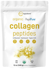 Micro Ingredients Collagen Peptides bottle for daily wellness and easy mixing.