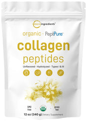Micro Ingredients Collagen Peptides bottle for daily wellness and easy mixing.