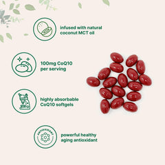 Micro Ingredients CoQ10 coconut MCT oil mix emphasizes fat-based absorption.