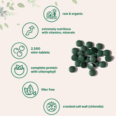Micro Ingredients cracked cell wall tablets closeup for better absorption potential.