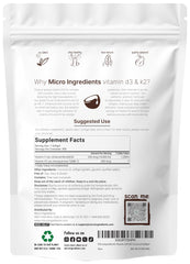 Micro Ingredients packaging front shows 300 softgels per pouch.