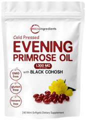 Micro Ingredients Evening Primrose Oil bottle supporting skin and hair health