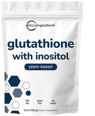 Micro Ingredients Glutathione with Inositol powder in a 5 oz jar for daily antioxidant support