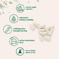 Micro Ingredients Glutathione label detail – shows 1,000 mg per serving.