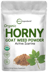 Micro Ingredients horny goat weed bottle with Epimedium powder for daily energy support