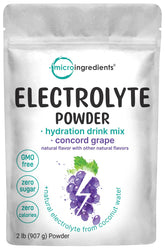 Micro Ingredients Hydration Electrolyte Powder Concord Grape tub for refreshing hydration