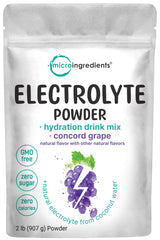 Micro Ingredients Hydration Electrolyte Powder Concord Grape tub for refreshing hydration
