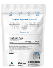 Micro Ingredients L-Theanine powder with scoop in shaker for easy dosing