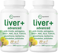 Micro Ingredients Liver Advanced bottle showing packaging for daily wellness.
