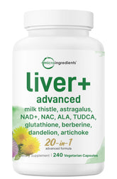 Micro Ingredients Liver Advanced+ bottle ready for daily use
