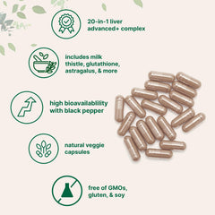 Sealed Micro Ingredients Liver Advanced+ bottle ensuring freshness
