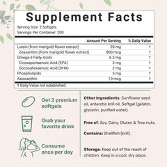 Micro Ingredients lutein-zeaxanthin softgels serving size supports balanced daily intake.
