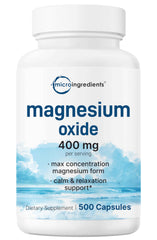 Micro Ingredients Magnesium Oxide bottle front showing high-potency daily option