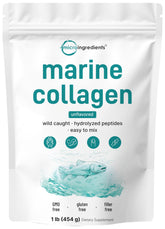 Micro Ingredients Marine Collagen Powder with scoop for easy daily servings.