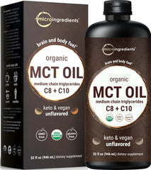 Micro Ingredients MCT Oil bottle for keto and daily energy.