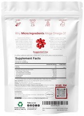 Micro Ingredients Mega Omega-3 lemon-flavored softgels for burpless daily use