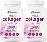 Micro Ingredients multi collagen bottle highlighting a clean, filler-free formula.