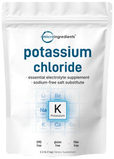 Micro Ingredients potassium chloride powder pour for quick hydration during workouts.