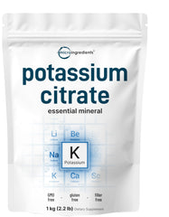 Micro Ingredients potassium citrate powder packaging front for hydration support