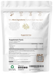 Micro Ingredients psyllium husk powder bulk-pack showing Indian Plantago Ovata sourcing.
