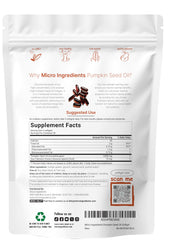 Micro Ingredients pumpkin seed oil softgels closeup highlighting convenient daily dose