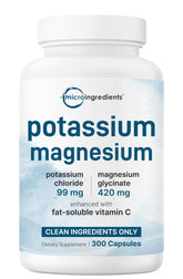 Micro Ingredients Pure Potassium bottle shows a clean electrolyte formula for daily hydration.