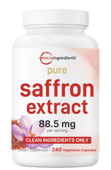 Micro Ingredients Pure Saffron Extract bottle for daily mood support.