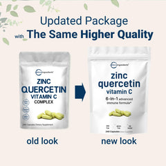 Micro Ingredients Quercetin vitamin C zinc label reveals complete immunity blend