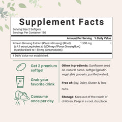 Micro Ingredients Red Panax Ginseng softgels closeup highlighting premium potency.