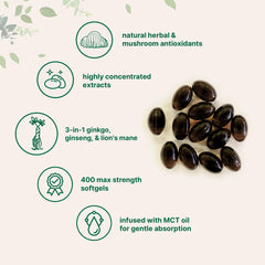 Micro Ingredients softgels closeup shows smooth, oil-infused capsules.