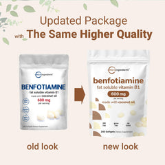 Micro Ingredients softgels packaging shows non-GMO, soy-free formula