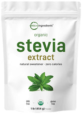 Micro Ingredients Stevia Powder with raw green leaf extract for natural sweetness