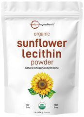 Micro Ingredients sunflower lecithin powder 1lb, a neutral base for emulsifying smoothies and recipes