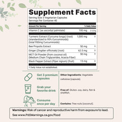 Close up of Micro Ingredients turmeric curcumin capsules designed for daily joint comfort.