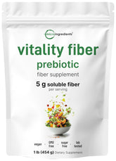 Micro Ingredients Vitality Fiber Powder bottle for daily prebiotic fiber support