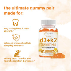 Micro Ingredients Vitamin D3 K2 Gummies golden passion fruit flavor close-up