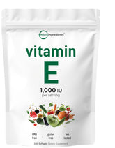 Micro Ingredients Vitamin E softgels bottle for antioxidant skin support.
