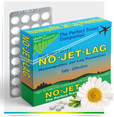 Miers No Jet Lag packshot with 32 chewables for travel relief.